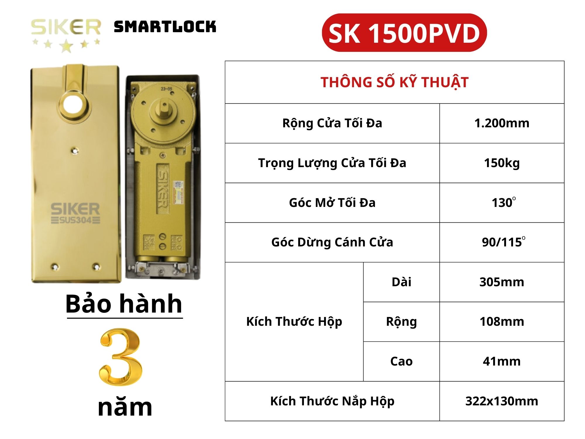 BẢN LỀ SÀN _ SK 1500PVD