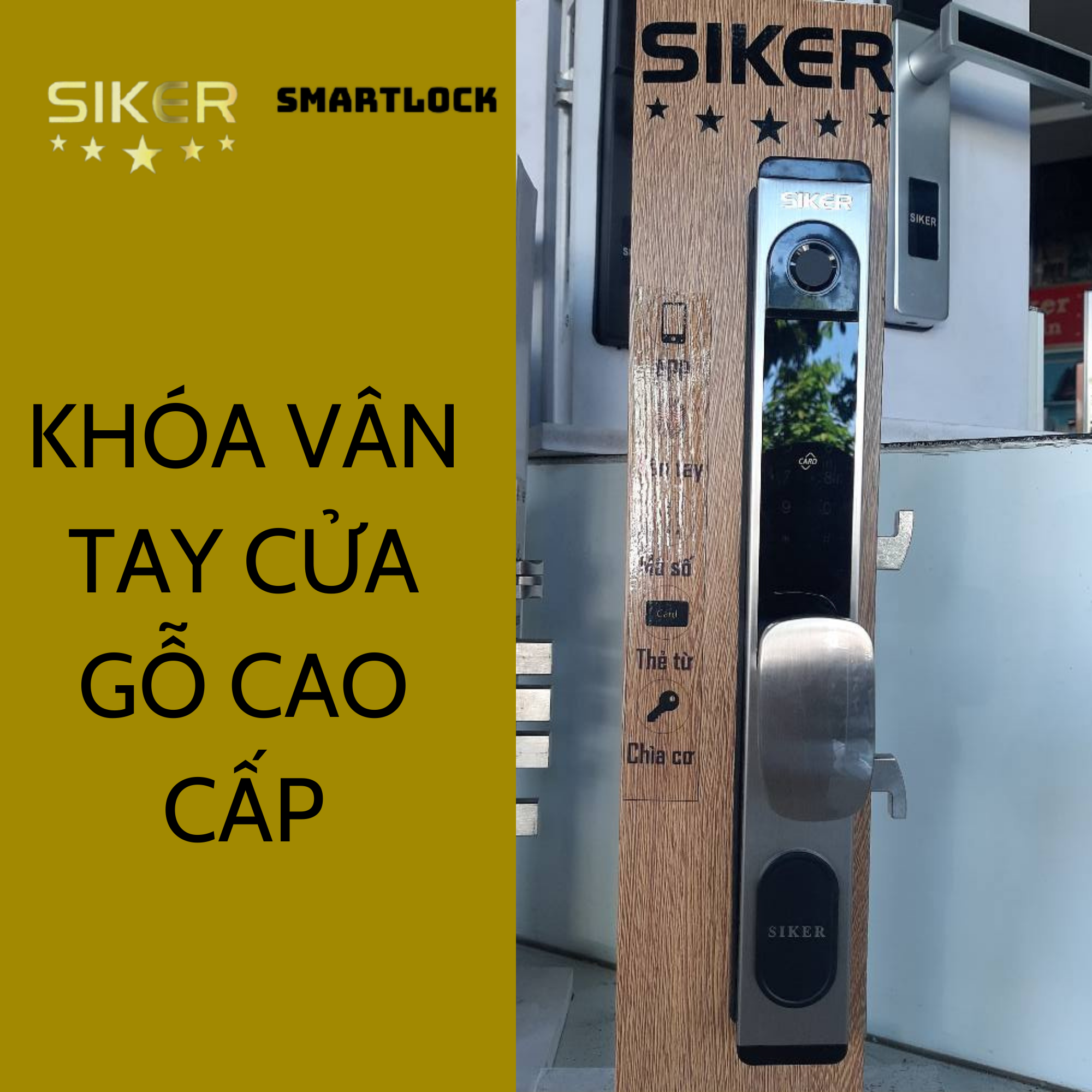 KHÓA VÂN TAY CỬA GỖ CAO CẤP